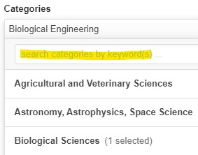 category search